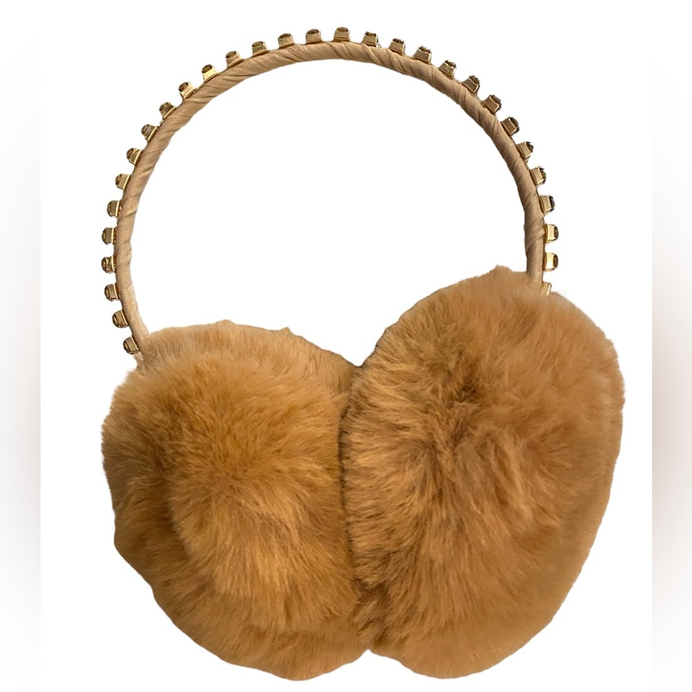 Earmuffs bejeweled tan